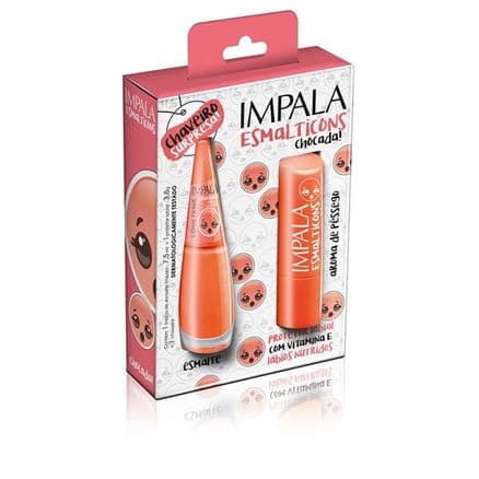 Kit Esmalte Impala Esmalticons Chocada + Protetor Labial Pessego - Portal do Médico