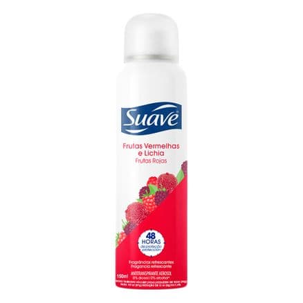 Desodorante Suave Frutas Vermelhas e Lichia Aerosol Antitranspirante 48h 150ml