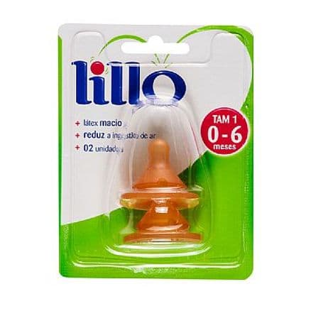 Bico Mamadeira Meu Primeiro Bico Lillo Tamanho 1 de 0 a 6 meses 2 unidades
