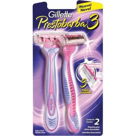 Aparelho Depilatório Prestobarba3 Feminino 2 unidades
