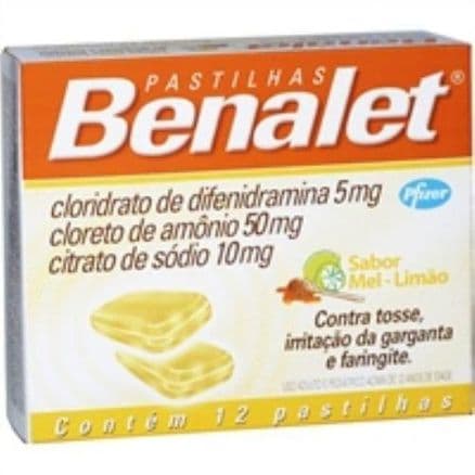 Benalet Sabor Mel e Limão 12 pastilhas - Portal do Médico