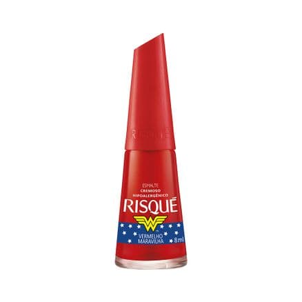 Esmalte Risqué Mulher Maravilha Cremoso Vermelho Maravilha