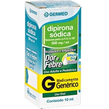 Dipirona Sódica 500mg Gotas 10ml Generico Germed - Portal do Médico