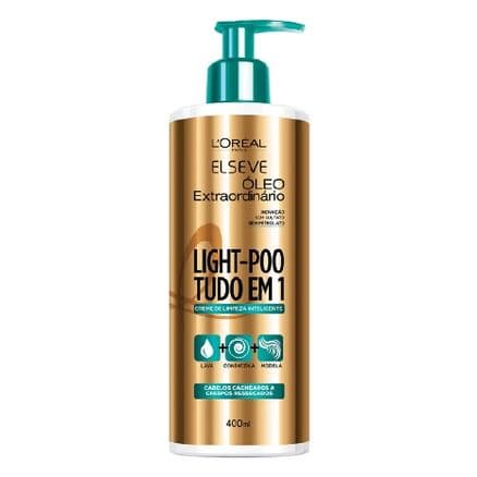 Elseve Light-Poo Óleo Extraordinário Creme de Limpeza Inteligente 400ml