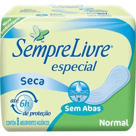 Absorvente Sem Abas Sempre Livre c/ 8 Especial Seca