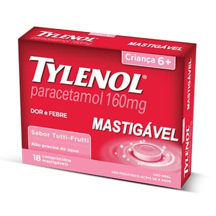 Tylenol 160mg 18 comprimidos mastigáveis - Portal do Médico