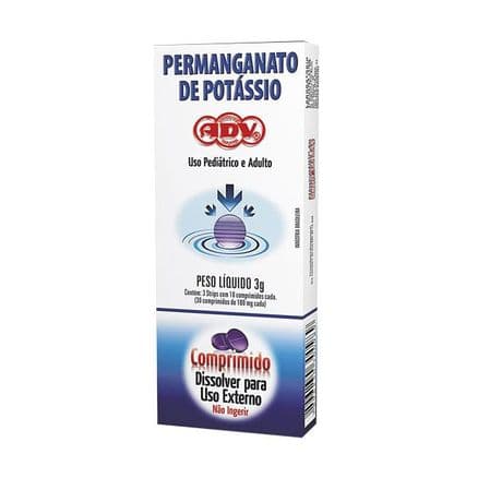 Permanganato de Potassio 100mg 30 comprimidos - Portal do Médico