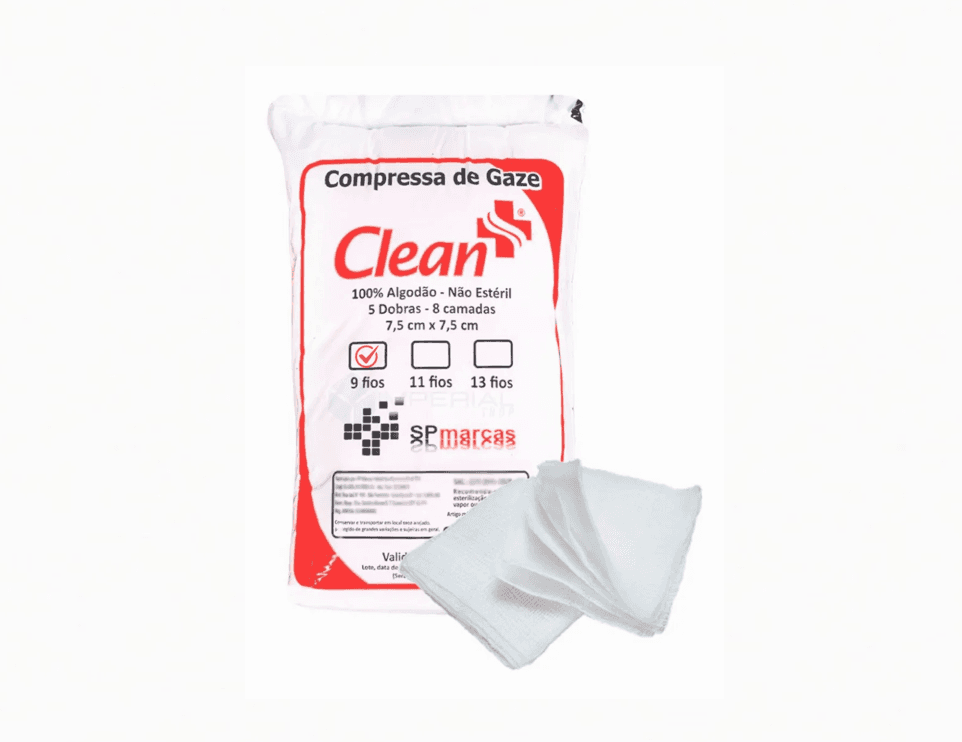 COMPRESSA GAZES 9 FIOS MASTER C/500 UNIDADES – CLEAN