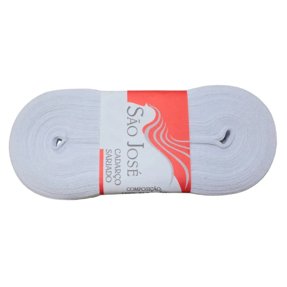 Cadarço Sarjado Branco nr° 10 x 10 mt - Sami