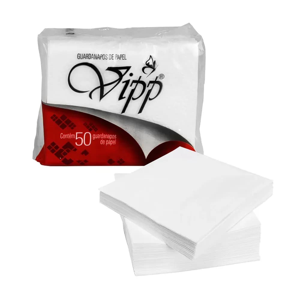 GUARDANAPO 21,5X21,5CM COM 50 UNIDADE VIPP