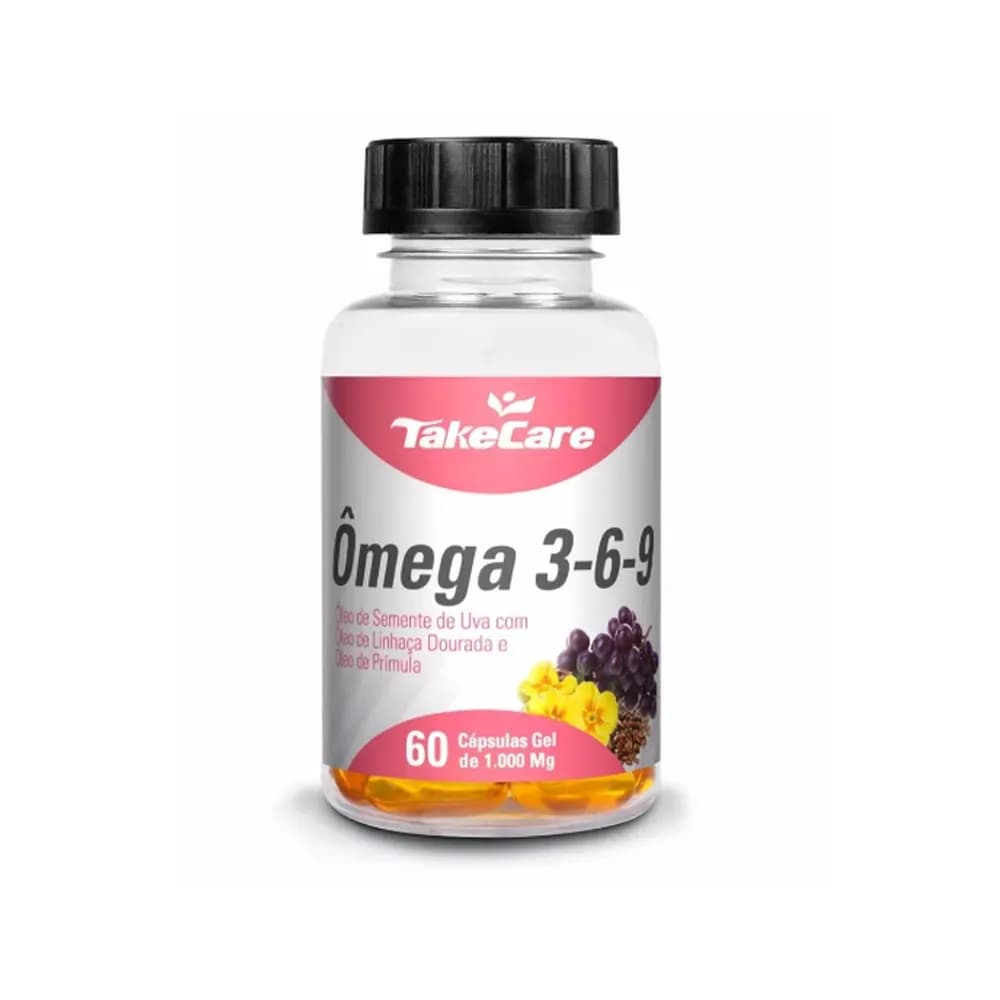 ÔMEGA 3-6-9 (UVA+LINHAÇA+PRÍMULA) 60 CÁP 1000MG TAKE CARE