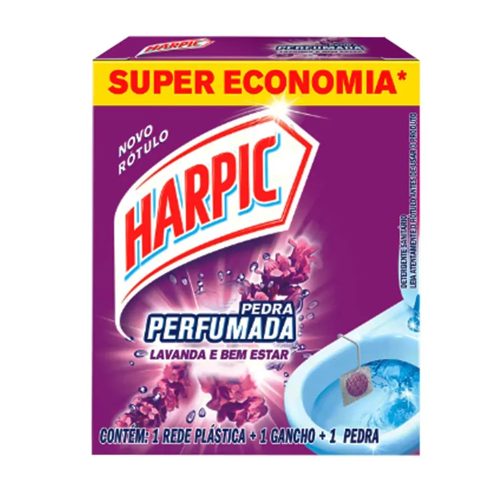 PEDRA PERFUMADA SANITÁRIA AROMA LAVANDA 25G HARPIC