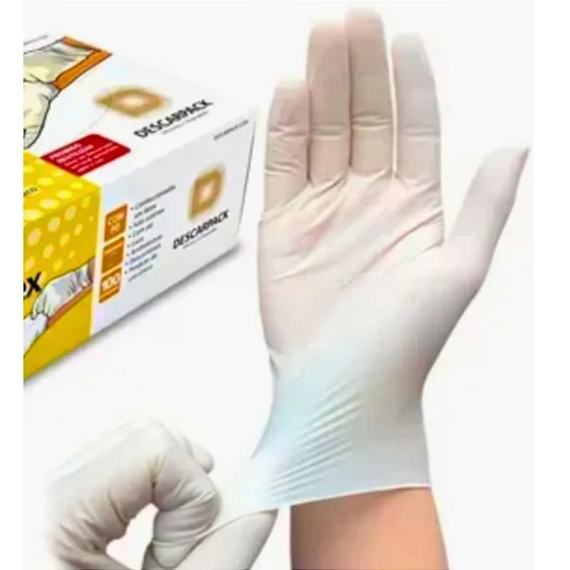 Luva Latex "M" Com Pó C/100 - Descarpack - 530301