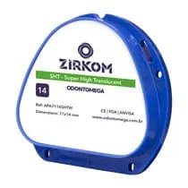 Disco de zircônia ZirkOM AG SHT 14mm