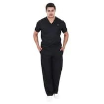 Pijama Cirúrgico Masculino Preto Plus Size - Dana Jalecos