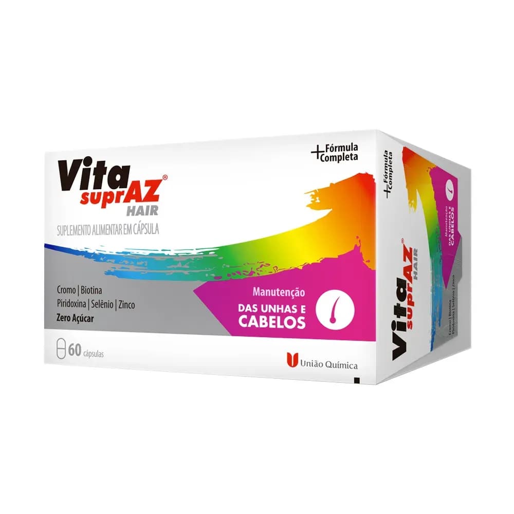 SUPLEMENTO VITA SUPRAZ HAIR 60 CÁPSULAS UNIÃO QUÍMICA