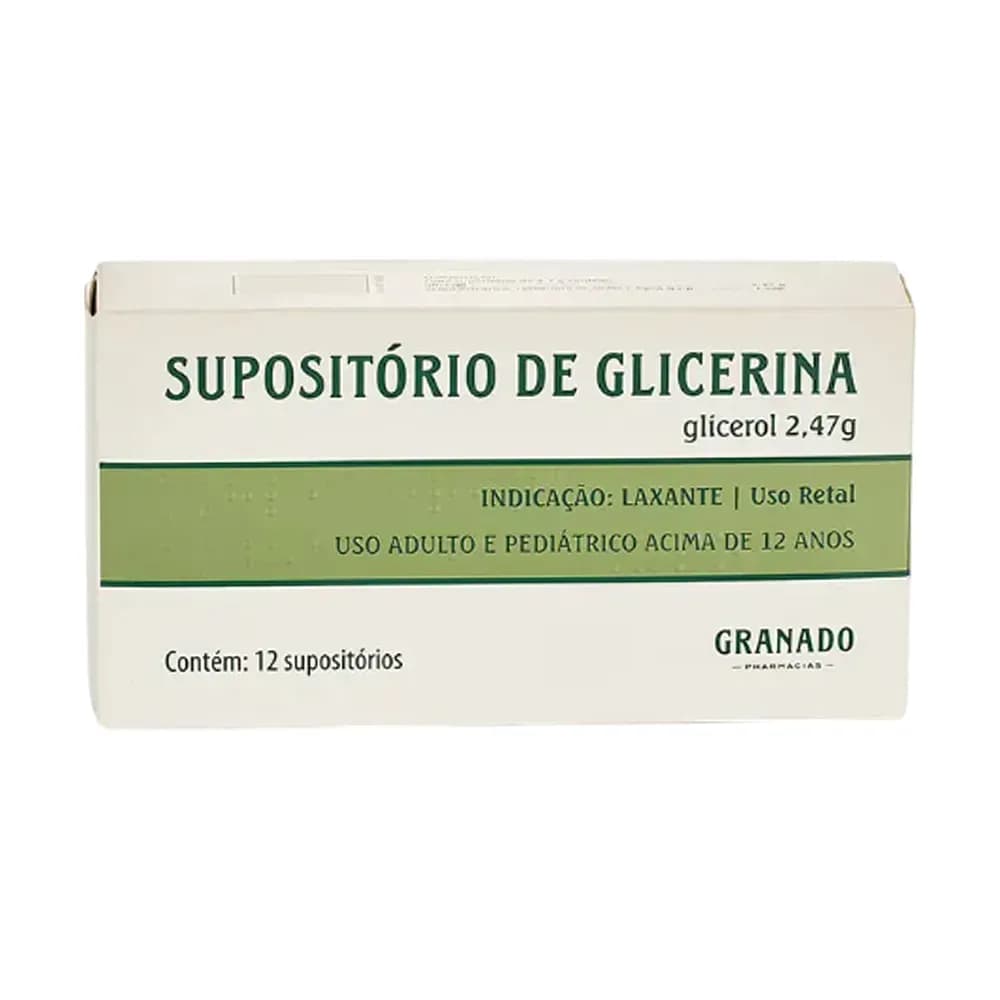 SUPOSITÓRIO DE GLICERINA COM 12 UNIDADES GRANADO