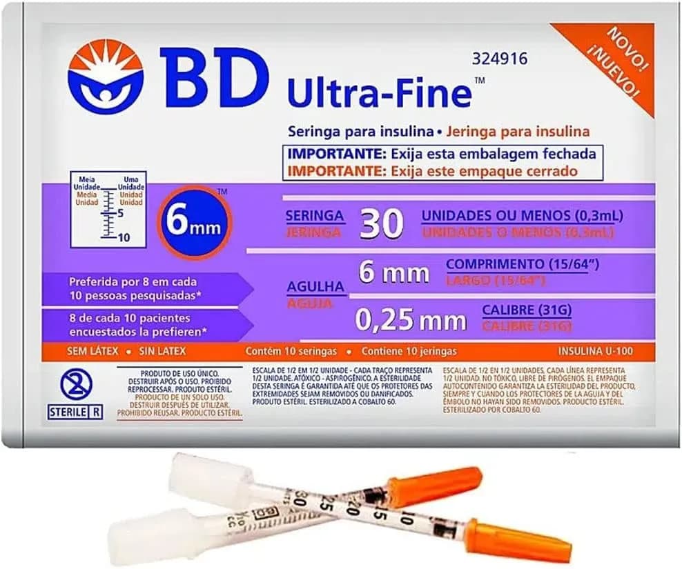 Seringa Ultra-Fine com 10 Unidades - BD