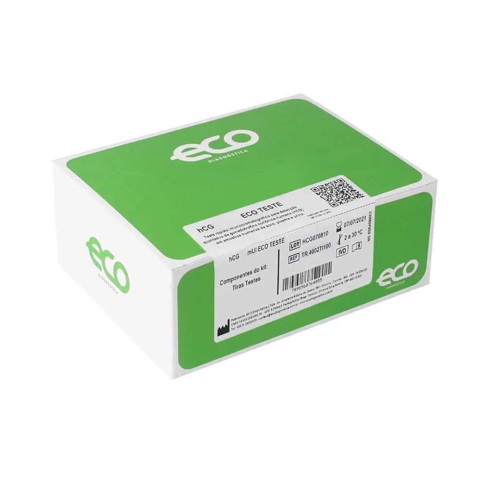KIT PARA HCG 25MUI TESTES ECO DIAGNÓSTICA