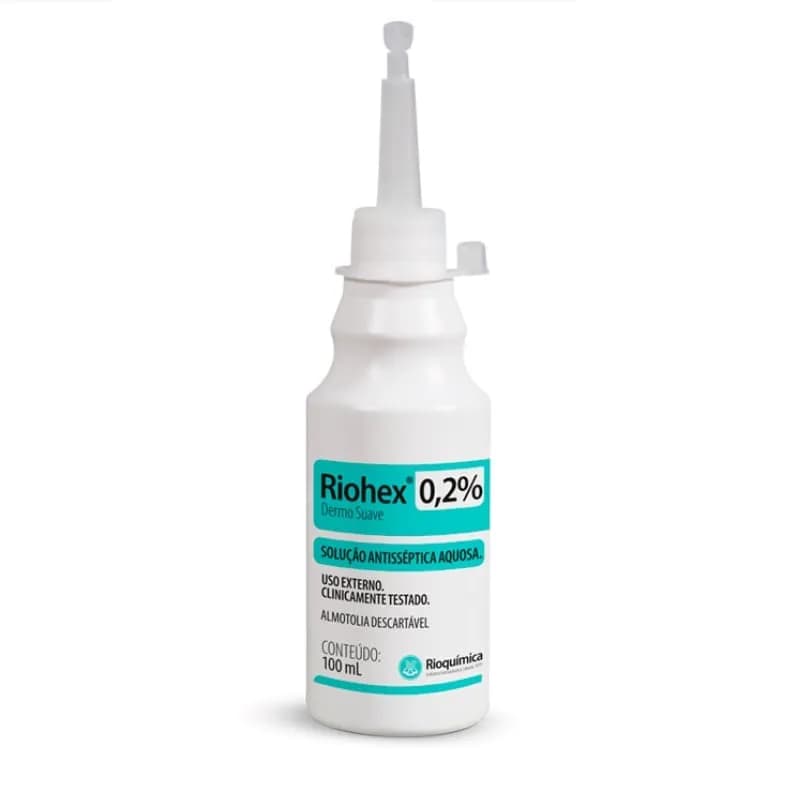 Clorexidina 0,2% Aquosa Dermo Suave Rioquímica Antisséptico