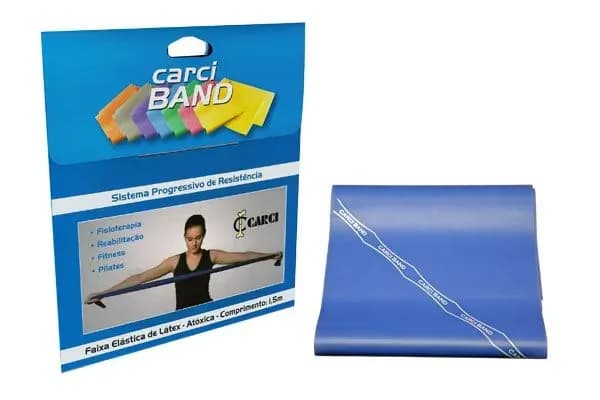 FAIXA ELÁSTICA PARA EXERCÍCIO CARCI BAND 1,5MX14CM CARCI