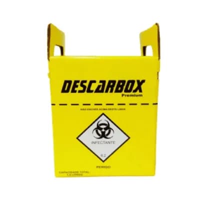 Coletor de Material Perfurocortante 1,5L C/20UN Amarelo Premium