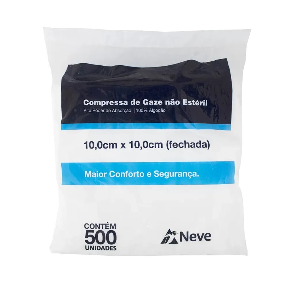 COMPRESSA DE GAZE 13 FIOS SAFE C/500UN NEVE