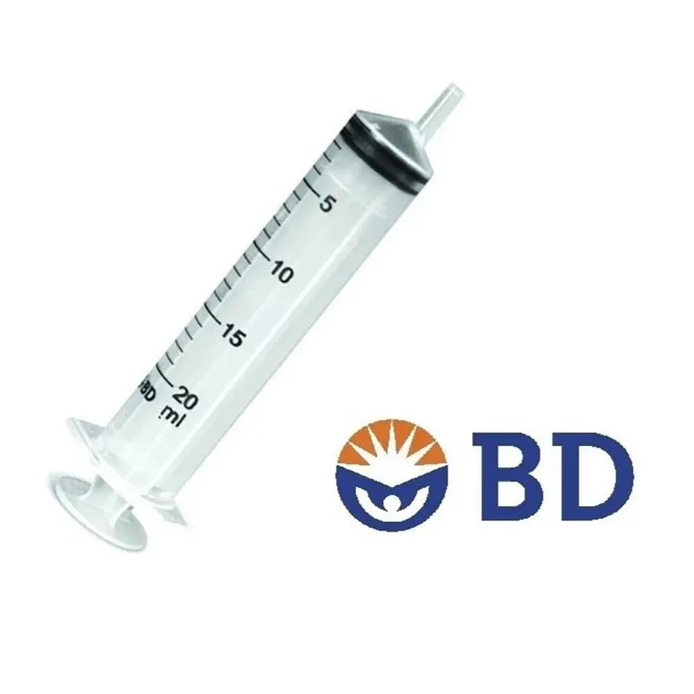 Seringa 20 ml BD luer Lock / Bico rosca s/agulha caixa c/50
