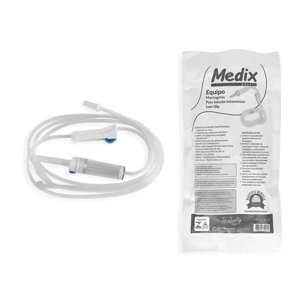 Equipo Macrogotas Com Injetor Lateral Com Bico Liso - Medix