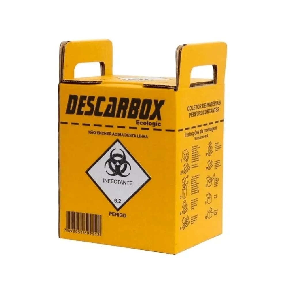 Coletor de Artigos Perfurocortantes 13 Litros - Descarbox