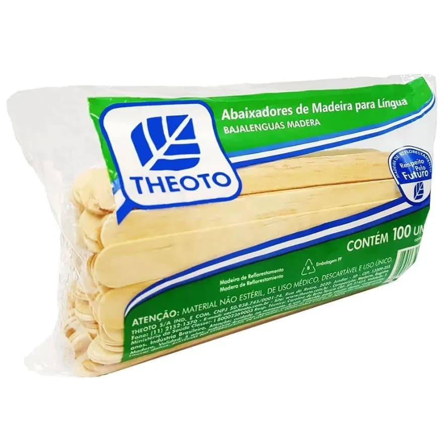 Abaixador de Língua com 100 unidades - Theoto