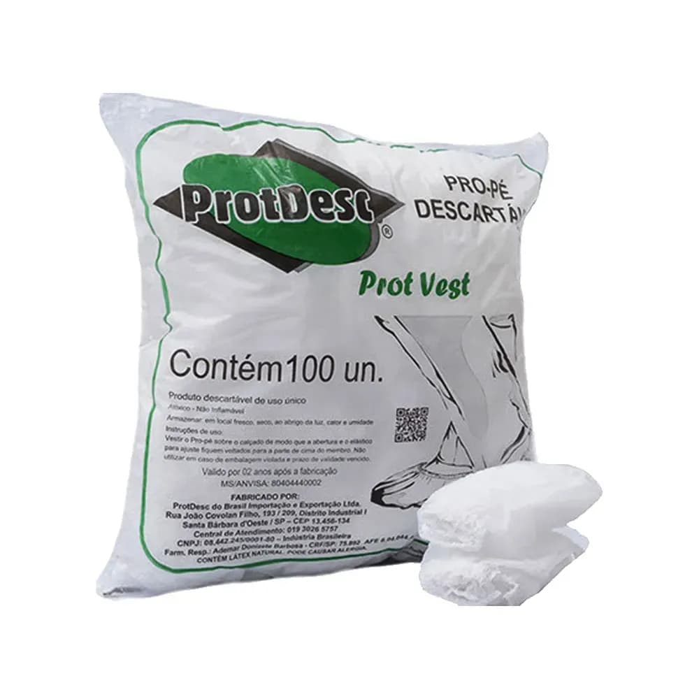 PROPÉ SAPATILHA EM TNT BRANCO GRAMATURA 20 C/100UN PROTDESC