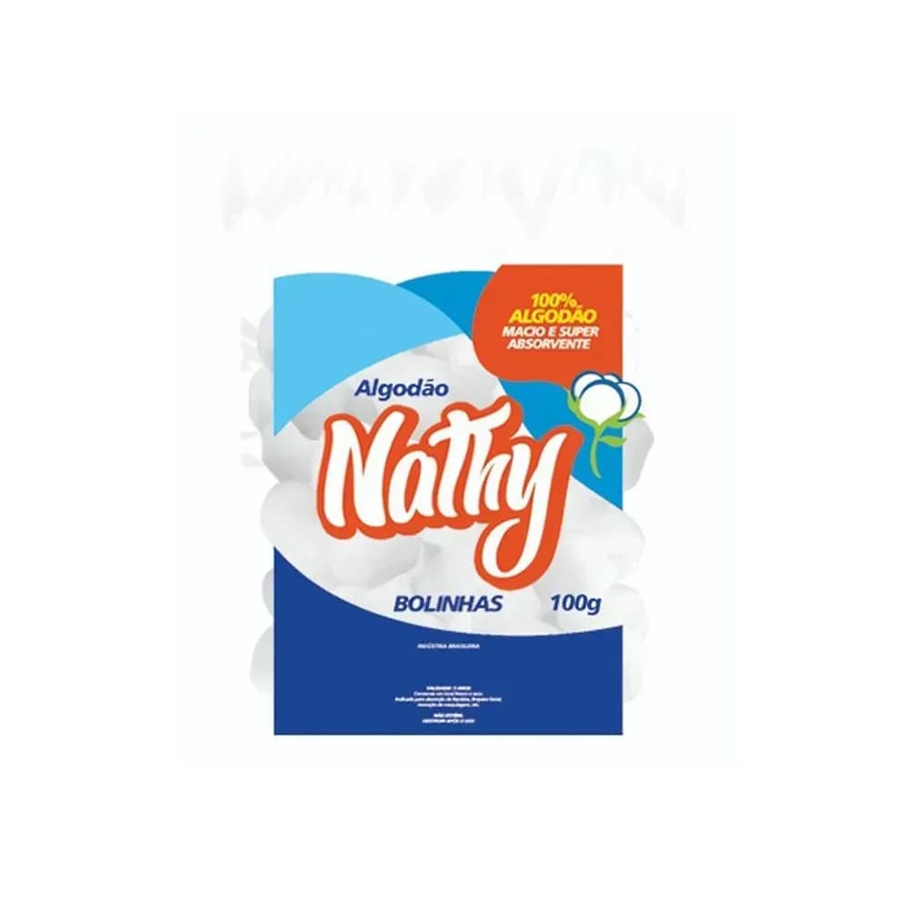 Algodão Hidrófilo em Bolas 100gr - Nathy