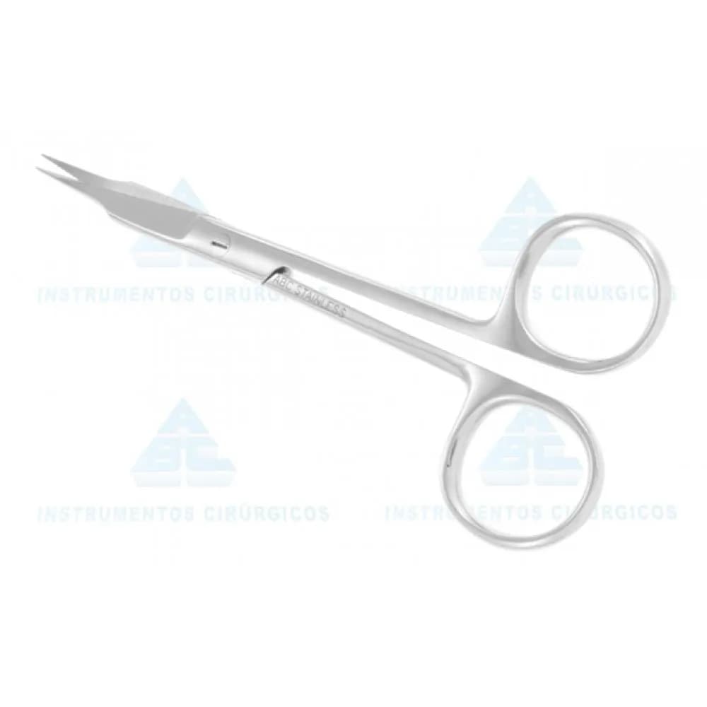 Tesoura Goldman Fox 13cm Curva com Serrilha para Peridontia - ABC