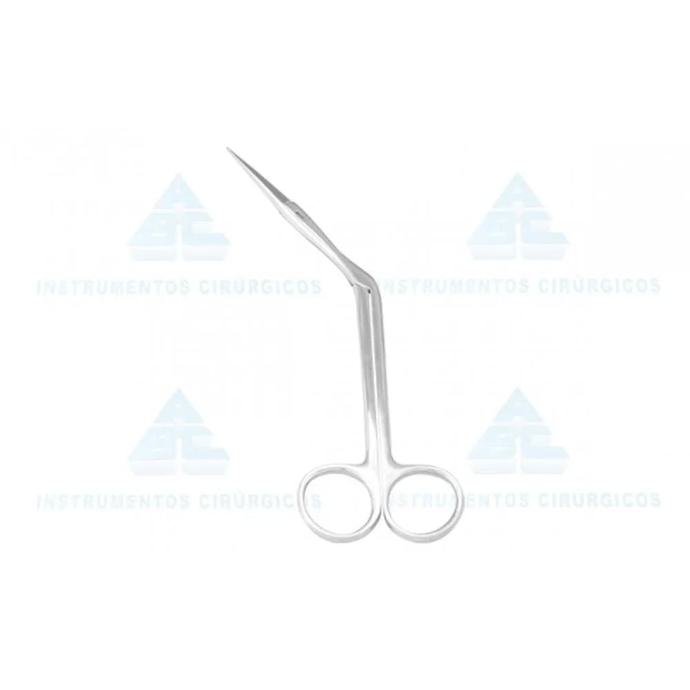 Tesoura Heymann Angulada 18 cm com serrilha para Cirurgia Nasal - ABC