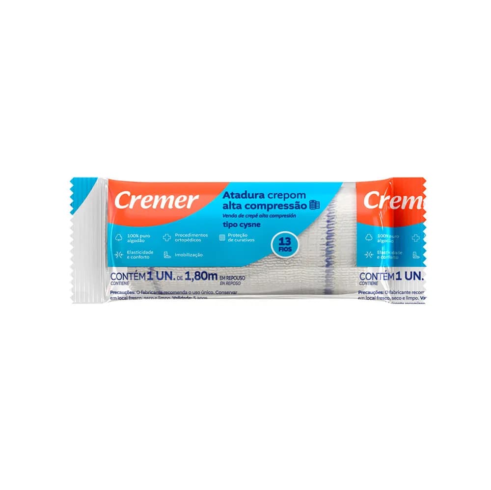 Atadura de Crepom Cysne 13F 8 CM X 1,8 M 6 UN 664218