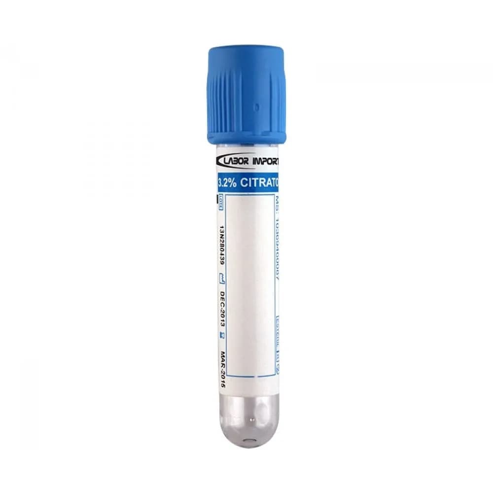 Tubo a Vácuo para Coleta de sangue Citrato de Sódio 3,65ML 100 Unidades (Tampa Azul) - Bd