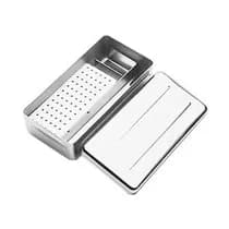 Estojo Inox Perfurado Para Esterilização Endodontia 72 Furos 20x10x5cm - Fava