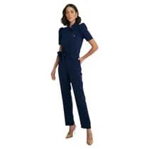 Macacão Feminino Luisa Azul Marinho - Dra. Cherie