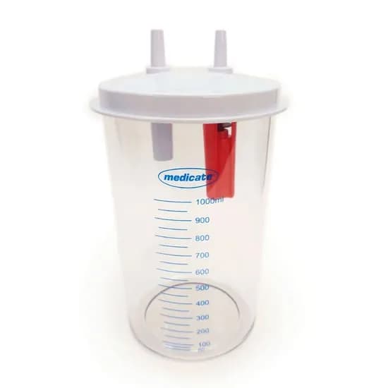 Frasco Coletor de Aspirador Cirúrgico 1000mL (MD100) - Medicate