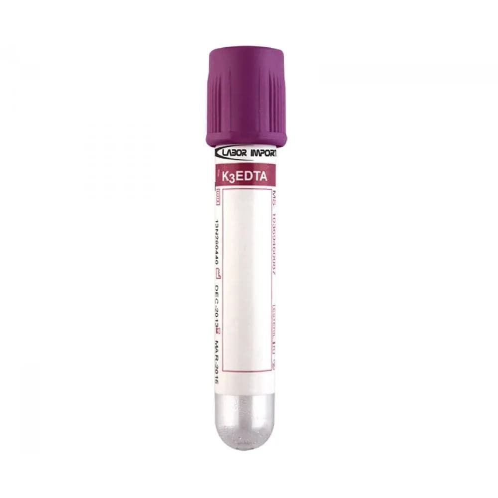 Tubo a Vácuo para Coleta de sangue 4ML 100 Unidades (Tampa Roxa) - Bd