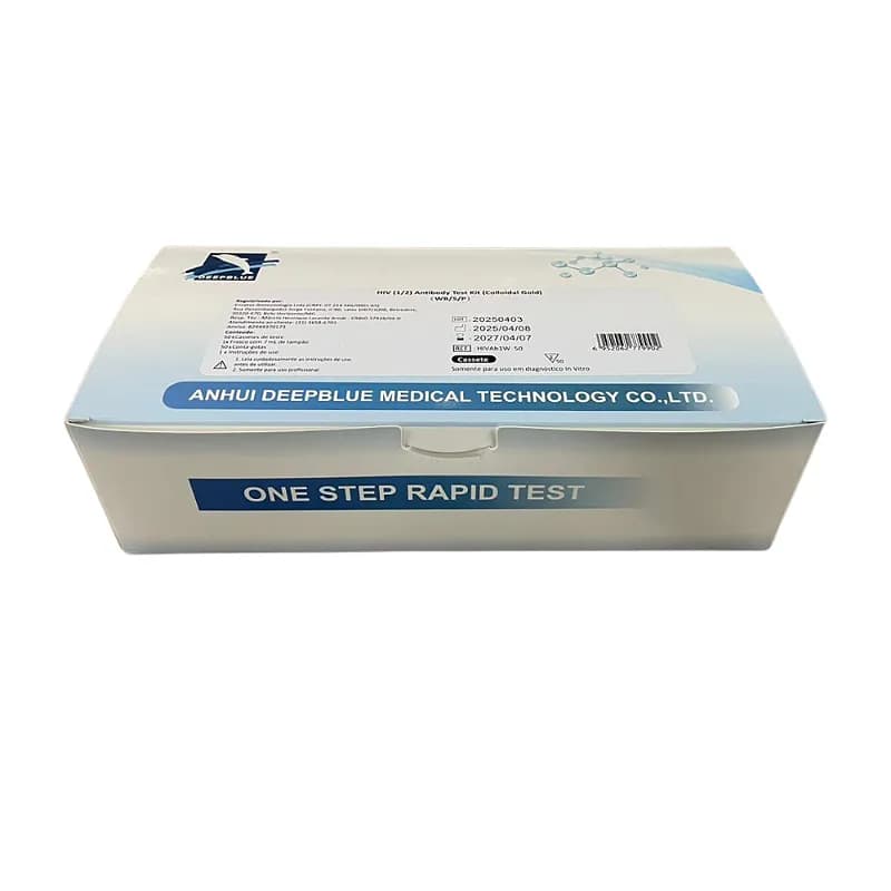 Teste Rápido de HIV 1.2 - Sangue Total, Soro ou Plasma, cx c/50 testes