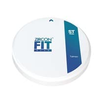 Disco de Zircônia Fit Plus White ST para Sistema OP de CAD/CAM D98 x H25mm Branco - Talmax