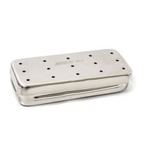 Estojo para Esterilização Inox Endo 12x5x2cm Perfurado 8 Divisórias - Golgran