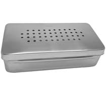 Estojo para Esterilização Inox Perfurado Endo Autoclavável 20x10x5cm - Golgran GG