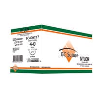Fio de Sutura Nylon 4-0 1/2 1,7cm - 45cm