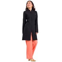Jaleco Feminino Elegance Preto - Dra. Cherie