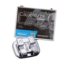 Kit Bráquete Metálico Capelozza I 022 1 Caso com Gancho nos Caninos e Pré-Molares - Orthometric