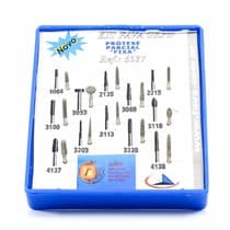 Kit Pontas Diamantadas Prótese Parcial Fixa + Broqueiro Plástico - Fava