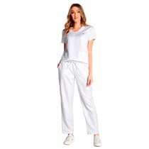 Pijama Cirúrgico Feminino Plus Size Branco - Dana